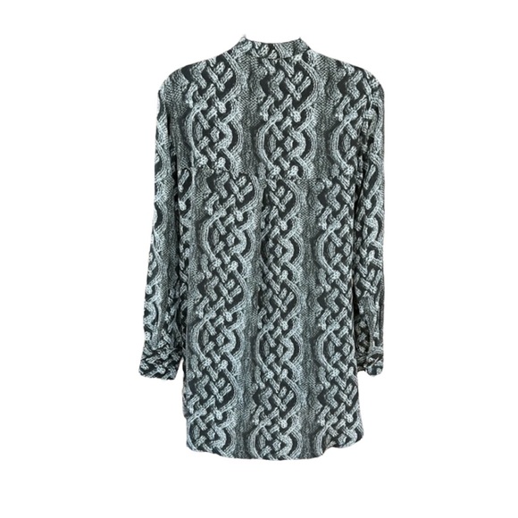 The PODOLLS black & grey twisted rope design tunic, S - Picture 4 of 6